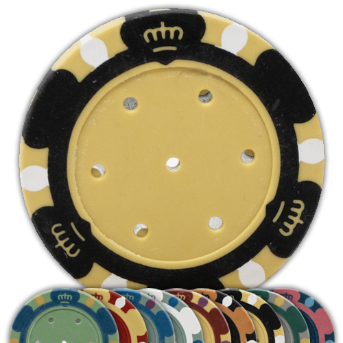 Monte Carlo 14 gram blank poker chips – 50 pack, crown edge, insert ready