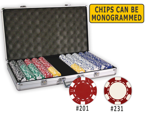 Poker chips set with aluminum case - 750 chips