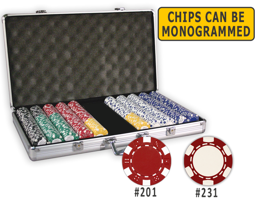 Poker chips set with aluminum case - 750 chips