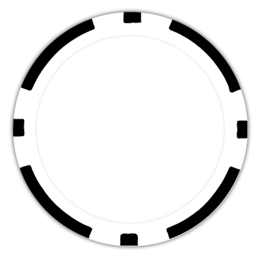 Black 8 Stripe 11.5 gram poker chips for custom inserts or UV direct print