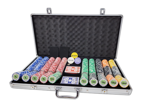 Casino Del Sol clay poker chip set with 750 chips in aluminum case
