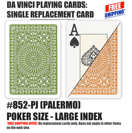 DA VINCI Playing cards - replacement card - Palermo poker size large index