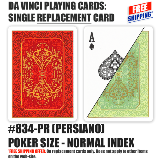 DA VINCI Playing cards - replacement card - Persiano poker size normal index