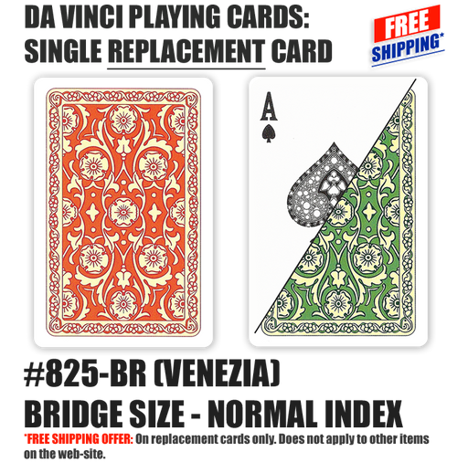 DA VINCI Playing cards - replacement card - Venezia bridge size normal index