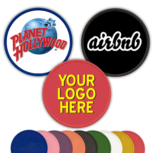 Solid Edge Full Color Custom Poker Chip with custom logo design