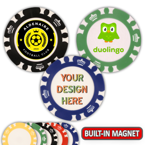 Full color direct print custom poker chips with built in magnets
