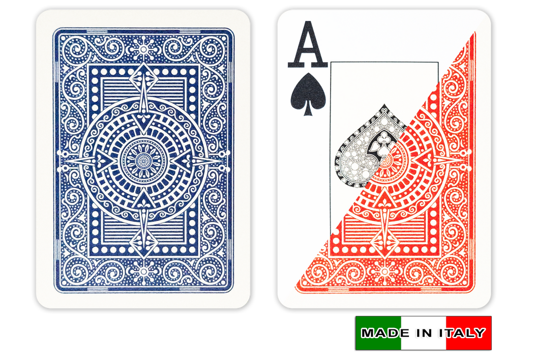 Modiano 100% Plastic Italian Playing Cards, 2 Decks, Poker Size, Large Index