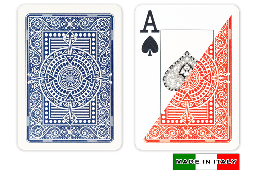 Modiano 100% Plastic Italian Playing Cards, 2 Decks, Poker Size, Large Index