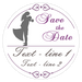 Save the Date wedding poker chips - Bride & Groom hugging