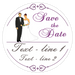 Save the Date wedding poker chips - Bride & Groom