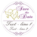 Save the Date wedding poker chips - Doves