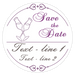 Save the Date wedding poker chips - Champagne glass