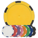 6-Stripe 11.5 gram poker chips for custom inserts - 9 colors