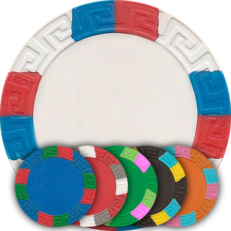 Tri-color 11.5 gram poker chips – 50 pack, insert ready