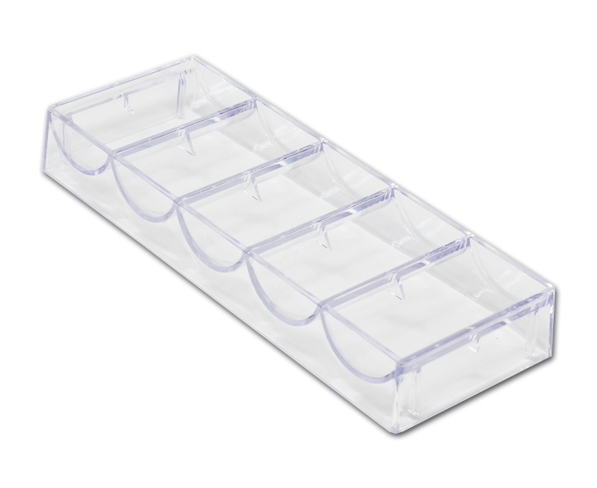 Poker chips rack with room for 100 chips - Acrylic material