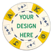 Tri color hot-stamped custom poker chips - Ace King design