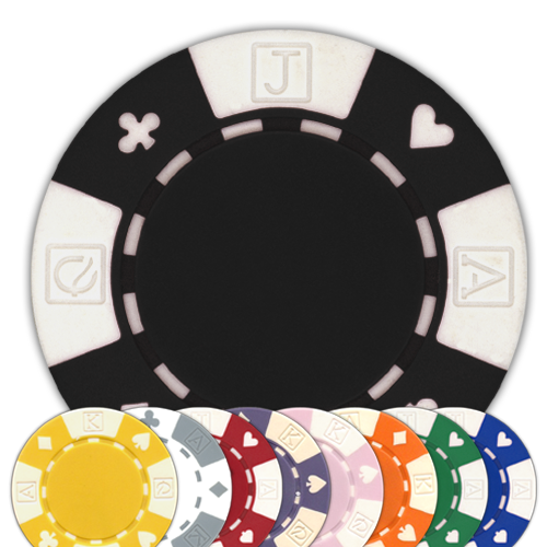 Clearance card-suited 11.5 gram poker chips – 50 pack, choose your color