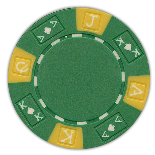 Ace King 3 tone 11.5 gram green poker chips