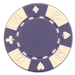 Purple poker chips in a card suited design - 11.5 gram clay composite poker chips