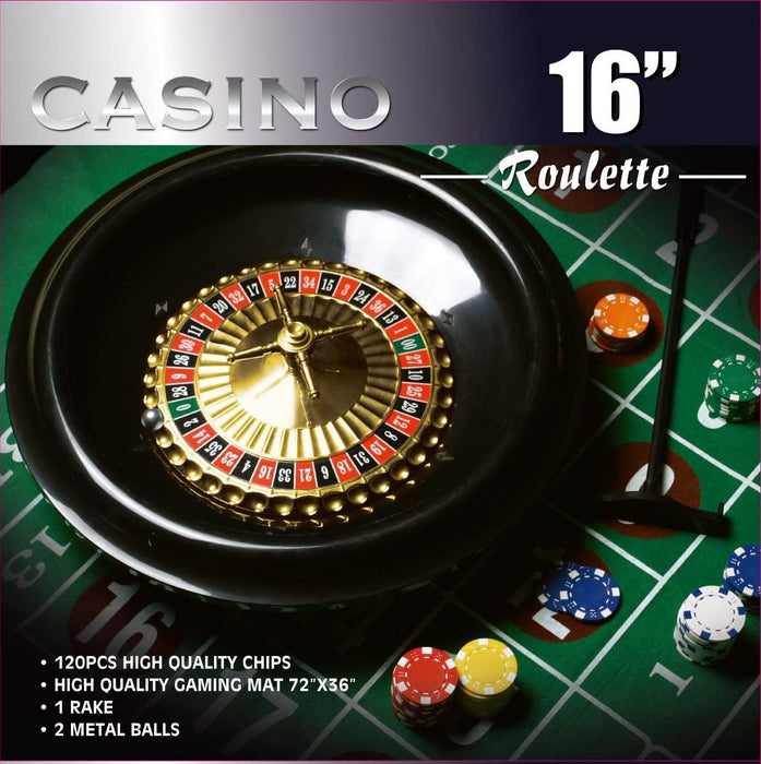 16-Inch Casino Roulette Wheel Game Set