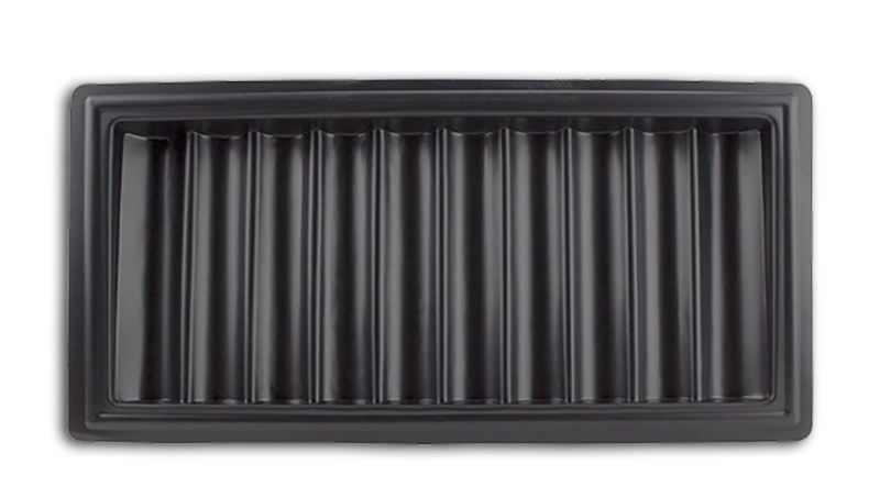 Black Plastic Poker Chip Table Tray, 500 Chip Capacity