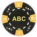 Custom monogrammed poker chips on 11.5 gram tri color ace king design poker chips
