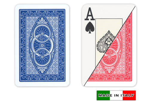 Da Vinci Ruote 100% Plastic Italian Playing Cards, 2 Decks, Bridge Size, Large Index