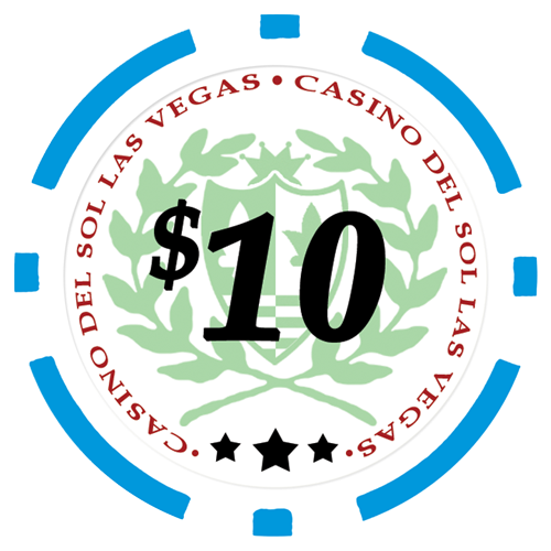Casino Del Sol 11.5 gram poker chips - Light Blue chips