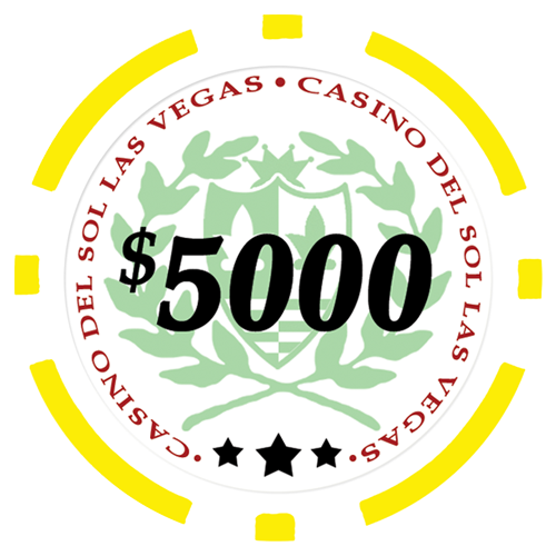 Yellow Casino Del Sol poker chips – 11.5g denomination chip