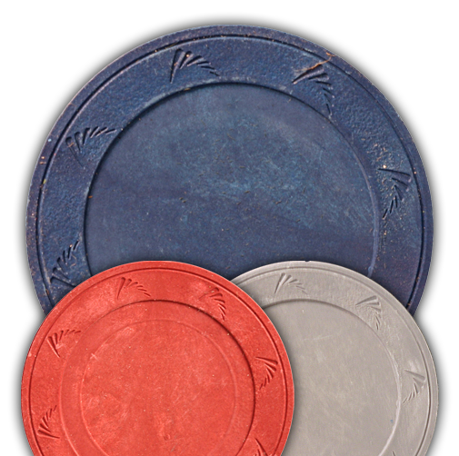 Clearance solid color clay poker chips – 50 pack, insert ready