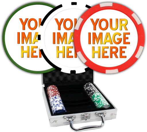 Custom poker chips with aluminim case - 100 chips