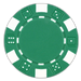 Green classic dice design 11.5 gram poker chips - set of 50 poker chips