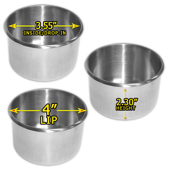 Drop in jumbo poker table cup holders