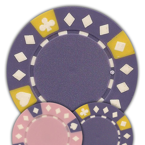 Clearance 3-tone diamond suited poker chips – 11.5 gram, 50 pack