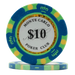 Monte Carlo poker club clay 14 gram poker chips - Blue
