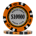 Monte Carlo poker club clay 14 gram poker chips - Orange