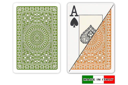 Italian plastic playing cards by DA VINCI - Palermo design in bridge size and large index