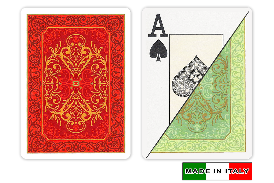 Da Vinci Persiano 100% Plastic Italian Playing Cards, 2 Decks, Poker or Bridge Size