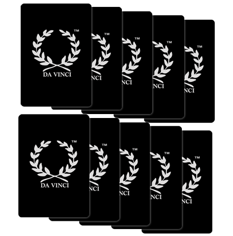 Pack of 10 Black 100% Plastic Poker Size Cut Cards