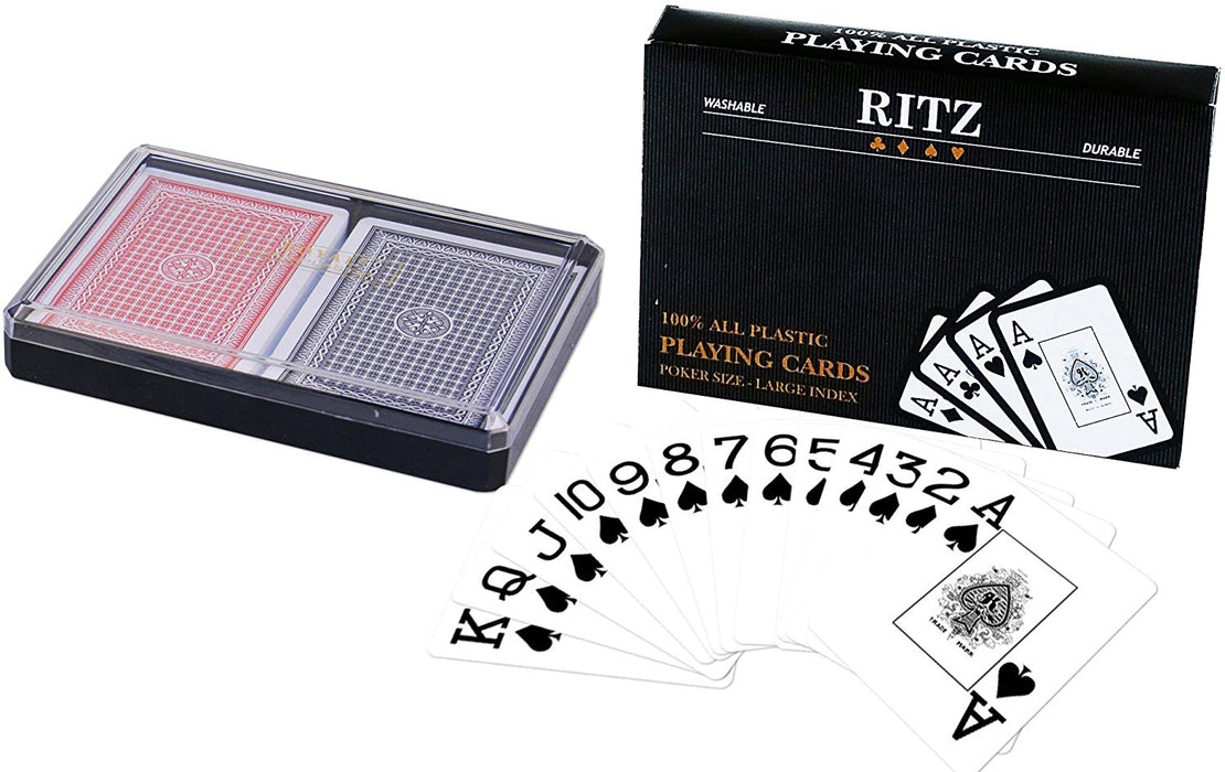 100% poker playing cards by RITZ - Large index