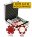 Aluminum poker chips set with 100 chips
