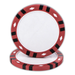 Clay composite twelve stripe poker chips for UV direct printing - Red