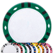 Clay composite twelve stripe poker chips for UV direct printing in multiple colors