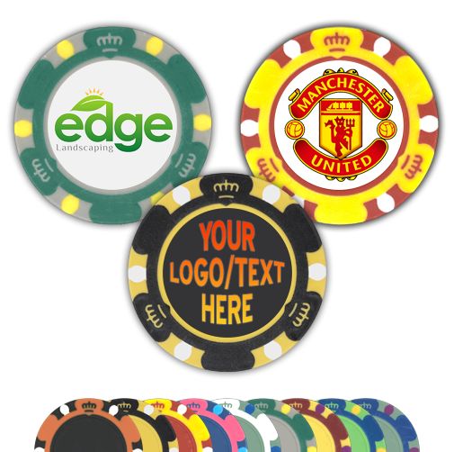 14 gram full color custom poker chips - Monte Carlo design