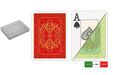 Persiano 100% plastic playing cards by DA VINCI - 2 decks poker size large index in clear case