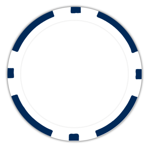 Blue 8 Stripe 11.5 gram poker chips for custom inserts or direct print