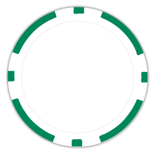Green 8 Stripe 11.5 gram poker chips for custom inserts or direct print