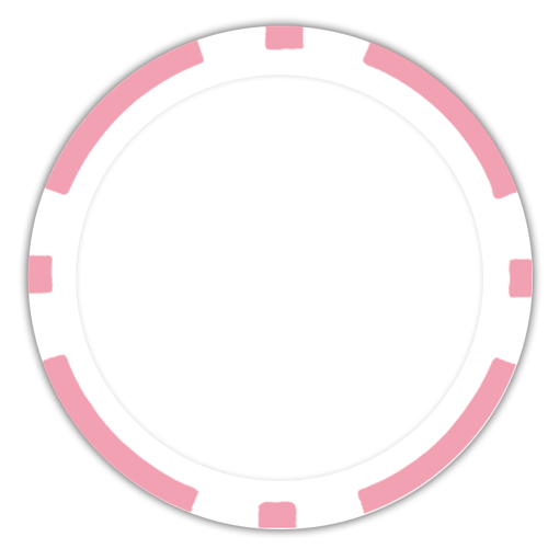 Pink 8 Stripe 11.5 gram poker chips for custom inserts or direct print