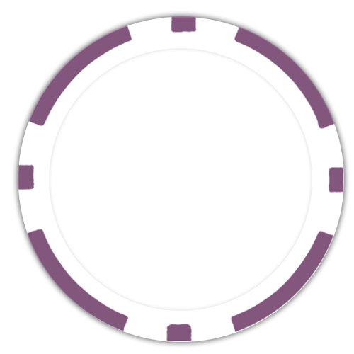 Purple 8 Stripe 11.5 gram poker chips for custom inserts or direct print