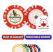 Custom golf ball markers with magnetic poker chips